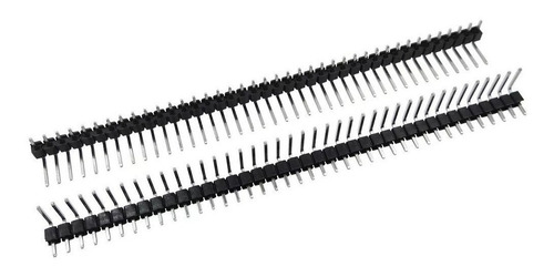10 Unidades Tira De 40 Pines Macho 90 Grados 2.54mm Arduino