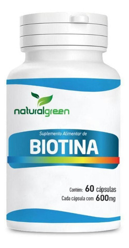 Biotina B7 Natural Green 60 Cápsulas 45 Mcg