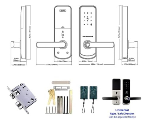 Biometric Ip65 Fingerprint Smart Home Solutions Wifi Door Lo