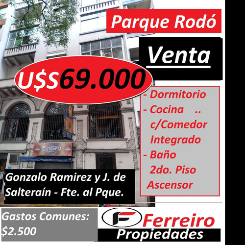 Apto. Fte. Al Parque - 1 Dormitorio Cocina Baño - Como Nuevo Todo Renovado