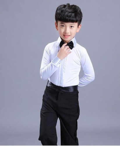 Conjunto De Camisa Y Pantalones De Baile Latino Para Niños,