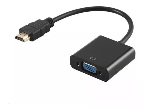 Adaptador VGA a HDMI con audio y alimentación USB – Conversor VGA a HDMI  portátil – 1080 p