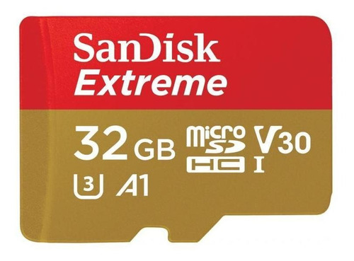 Imagen 1 de 5 de Memoria Flash Sandisk Extreme, 32gb Microsdhc Uhs-i Clase 10