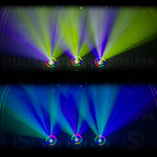 Imagen 7 de 10 de Cabeza Móvil Spot 120w Prisma 5 Caras Aro Smd Case Steelpro