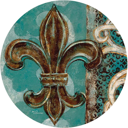 Thirstystone Bebida Posavasos, Teal Fleur De Lis Por Thirsty