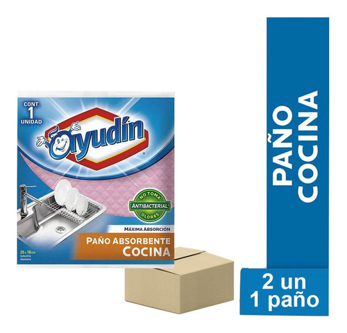 Ayudin Paño Absorbente Cocina Antibacterial 20x18cm 2un X 1u