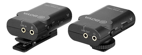 Micrófono inalámbrico de solapa Boya Bywm4 para smartphone y cámara, color negro