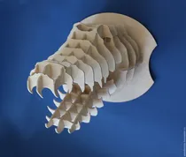 Comprar Vector Corte Láser Cnc Escultura Cabeza Cocodrilo 3d Corel