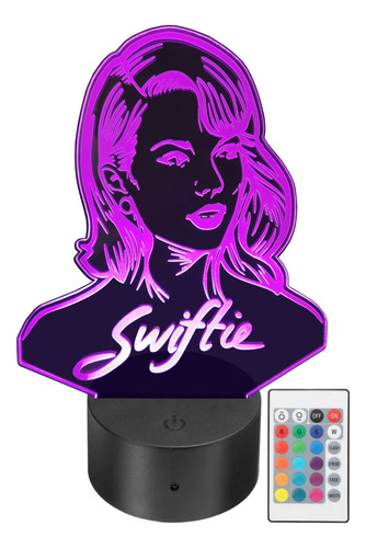 Lámpara Led Taylor Swift Acrílico Rgb Personalizada