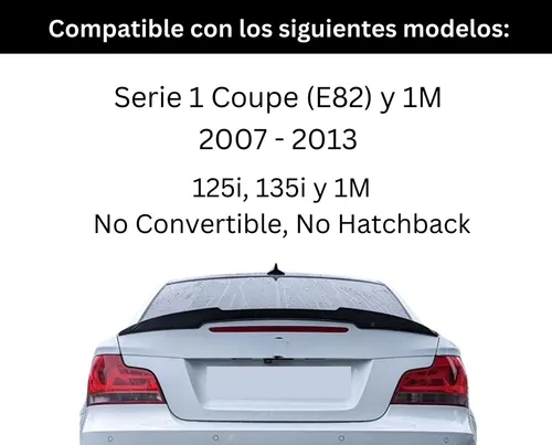 Ws Aleron Spoiler Trasero Para Bmw Serie 1 Coupe E82
