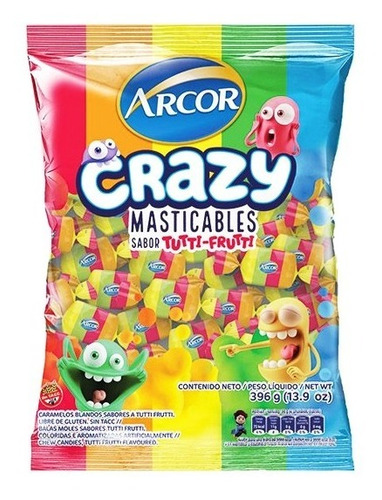 Imagen 1 de 5 de Caramelos Crazy Masticables 800gr -sin Tacc- La Golosineria