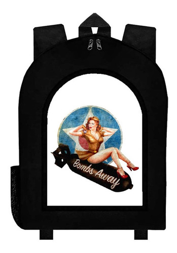 Mochila Negra Pinup  Art#ar24