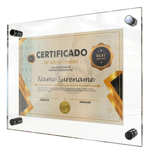Porta Diploma Escolar O Titulo Universitario 3 Mm 29x37 Cm