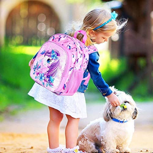 Klfvb Mochila Infantil Para Niñas, Bonita Mochila De Unicorn