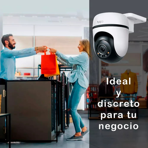 Cámara Tp-link Ip Wifi Motorizada Para Exterior De 3 Mp Micrófono Y Bocina Integrados Con Memoria Microsd De 256gb