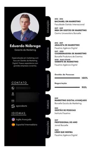 Currículo Profissional Personalizado Feito