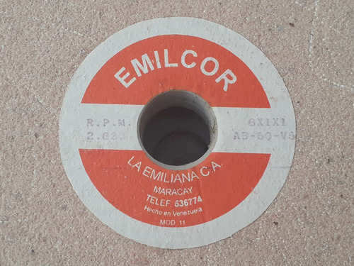 Disco Piedra Rueda Esmeril Banco 8x1x1 Emilcor Ab G60 Rosada