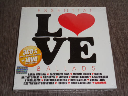 Essential Love Balladas, 3cds+1dvd, Nuevo!!!