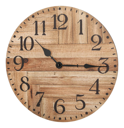 Swallowliving Reloj Vintage De Madera Mdf De 12 Pulgadas, Fu