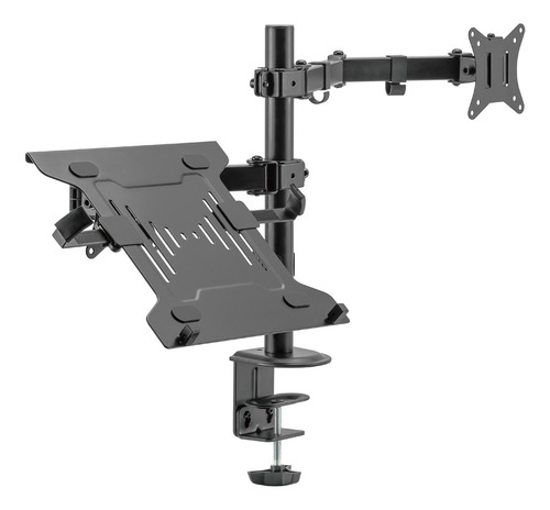 Soporte Articulado Acteck Escritorio Sm480 Monitor Laptop Color Negro