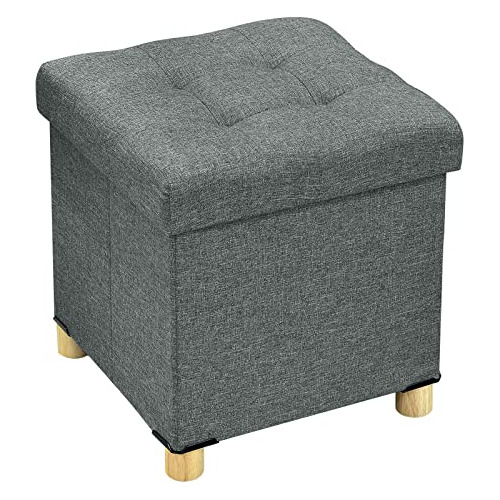 Cubo Otomana De Almacenamiento Plegable, Asiento Reposa...