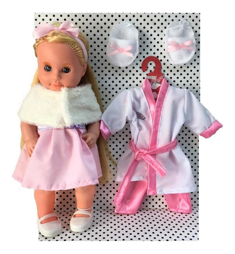 Imagen 7 de 10 de Muneca Lovely Girl C/ Set Ropa 40cm Original Pce 905 Bigshop
