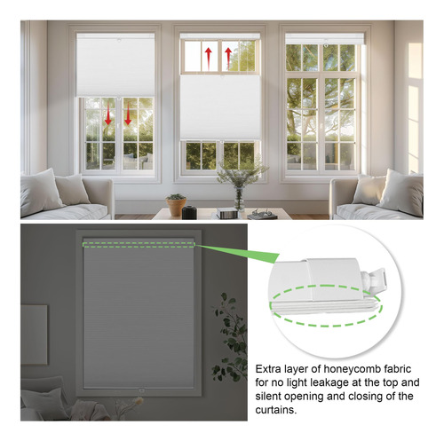 Persianas Celulares Berissa 27x65 Pulgadas Color Blanco Inte Blackout-blanco-listo Para Fabricar
