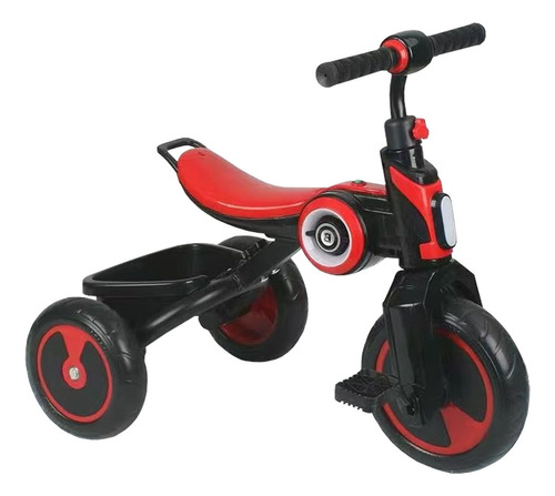 Triciclo Para Niños Musical Y Con Luz Moderno S730 Color Rojo