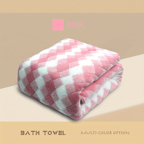 Toalla De Baño Gruesa Y Suave De Terciopelo Coral Que No Se