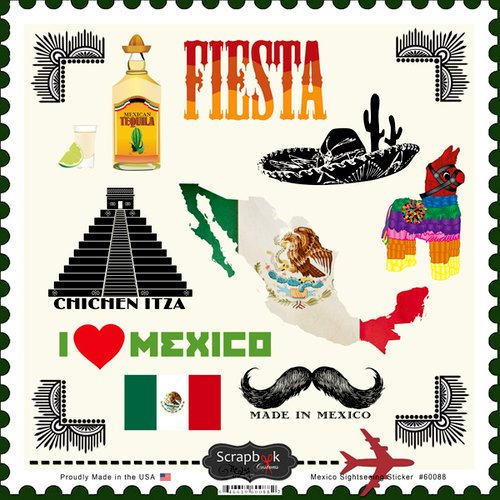 Mexico Sightseeing Scrapbook Stickers 60088