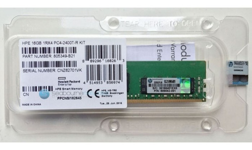 Imagen 3 de 3 de 805349-b21 Memoria Original Servidor Hp 1x16gb Proliant G9