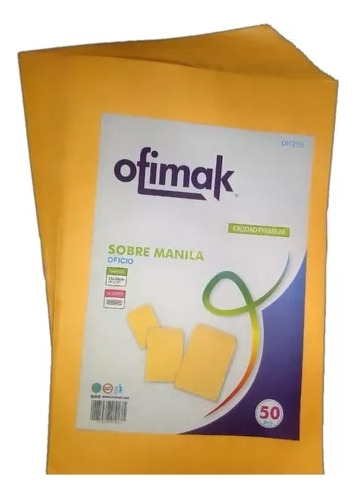 Sobre Manila Oficio Ofimak Pack 50 Unidades