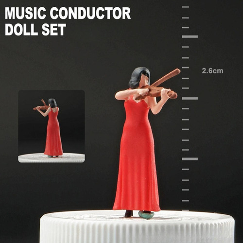 2 Figuras De Músico A Escala 1/64, Mini Figuras De
