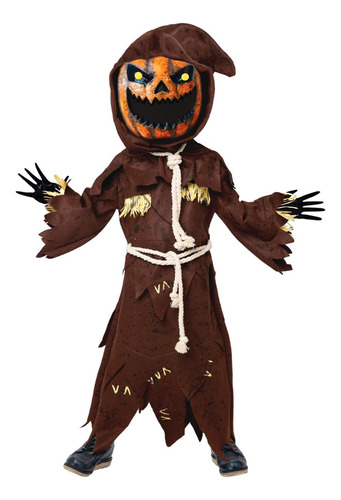 Disfraz De Cabeza De Calabaza Con Calabaza Para Niños