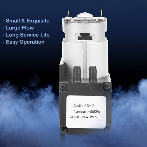 Dc12v 12w Mini Bomba Vacío Sin Aceite Flujo 12l/min Para Gas