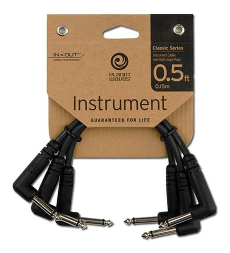 Planet Waves Pw-cgtp-305 Kit 3 Cables Parcheo 15 Cms. Pedal