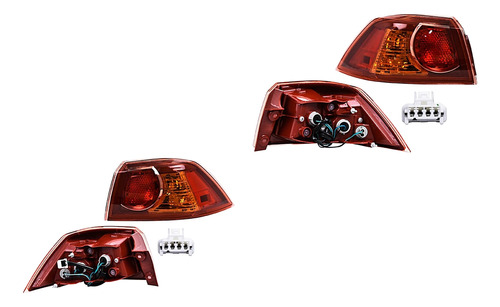 Par Juego Calaveras Exterior Mitsubishi Lancer 2008-2009 Rxc