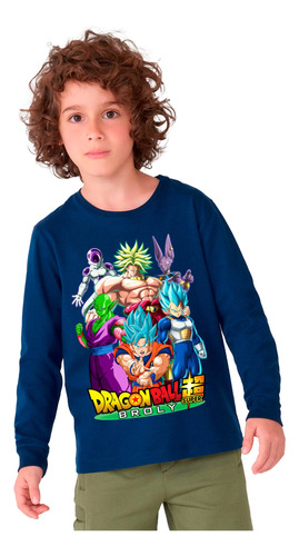 Camiseta Remera Manga Larga Dragon Ball Broly Super