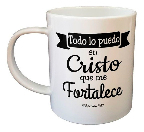 Taza De Plastico Frase Todo Lo Puedo En Cristo Fe