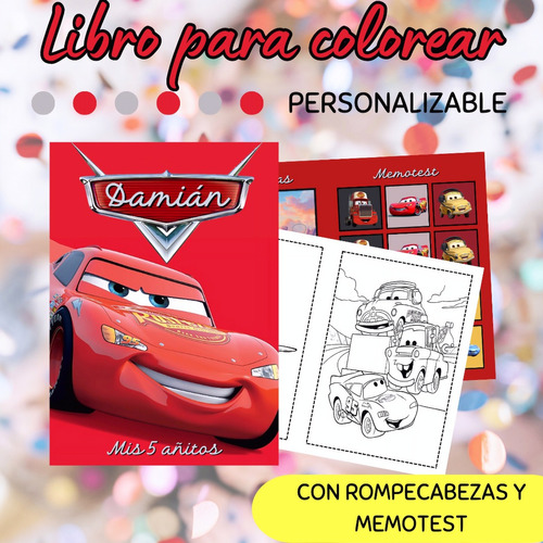 Libro Imprimible Para Colorear De Cars