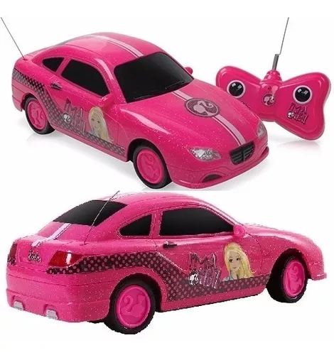 2x Unidades Carrinho Da Barbie Controle Remoto Rosa Meninas