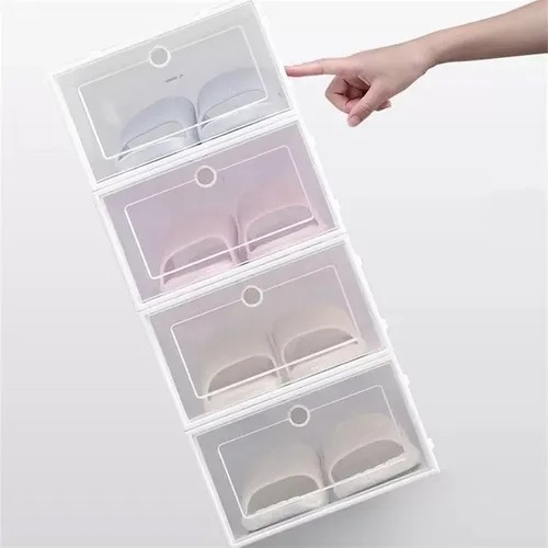 Imagen 4 de 7 de Pack 6 Organizador De Zapatos Caja Organizadora Transparent