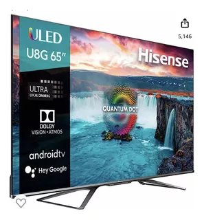 Pantalla Hisense 65 Uled U8 Premium Tv 65u8g 2021