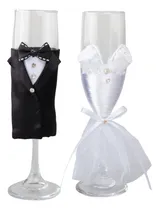 Comprar Set 2 Copas Brindis Boda Novios Padrinos Champán Regalo