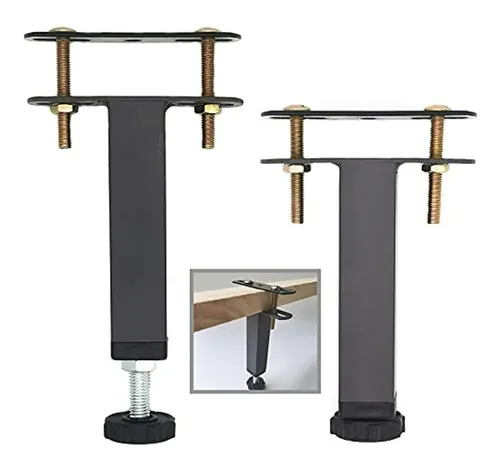 Patas Ajustables Para Cama O Mueble - Gris, Altura 5 9 A 8 6