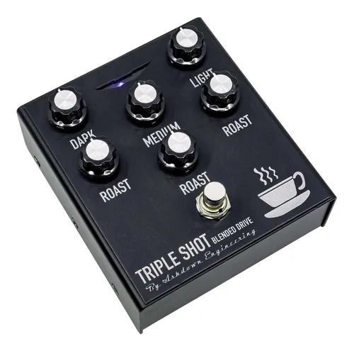 Pedal de efectos de bajo Ashdown Triple Shot Blended Drive, color negro