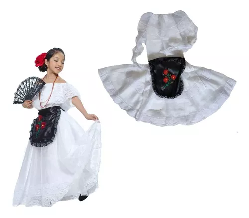 Vestido Típico De Veracruz Fiestas Patrias Infantil Y Adulto MASCARAMAYA