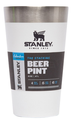 COPO TÉRMICO DE CERVEJA STANLEY BRANCO SEM TAMPA | 473ML