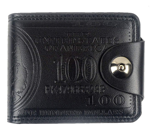 Cartera Plegable Negra Para Billetes En Tamaño Pequeño