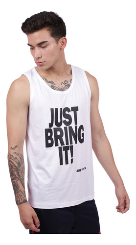 Bividis | Tanks | Modelo Just Bring It Color Blanco | Gym